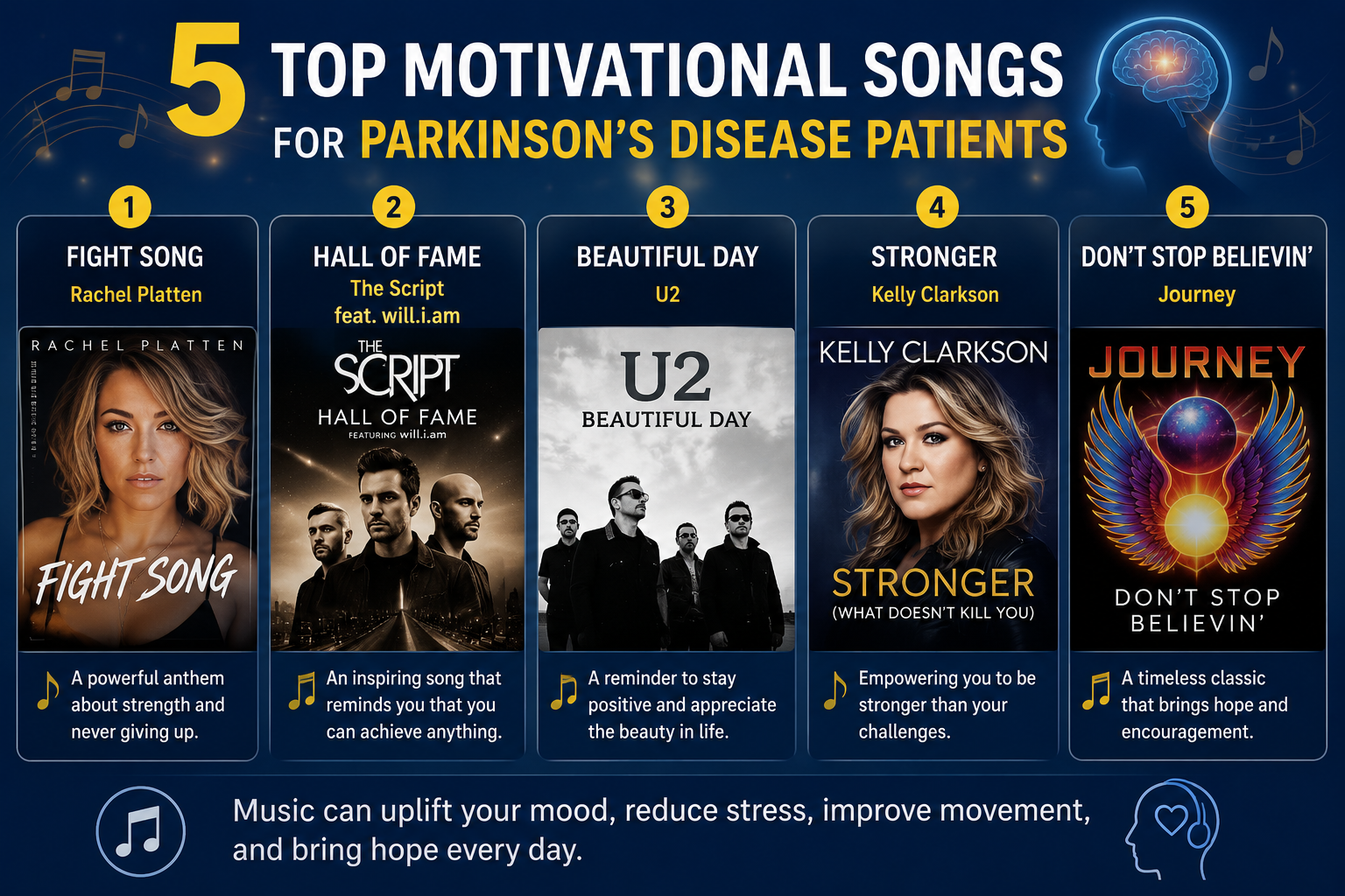 5 motivational songs for parkinson's patient