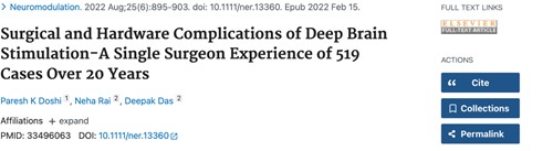 Surgical and Hardware Complications of Deep Brain Stimulation