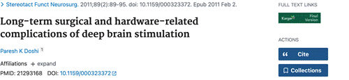 long term surgical and hadware related compilacations of dbs